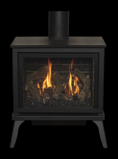 Kozy Heat: Lakefield XL Freestanding Gas Fireplace - Logs - primary view